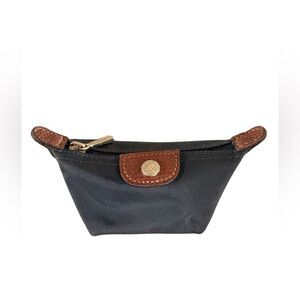 Longchamp Le Pliage Original Coin Purse, Gray Blue